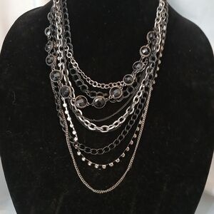 Chic Black Layered Necklace